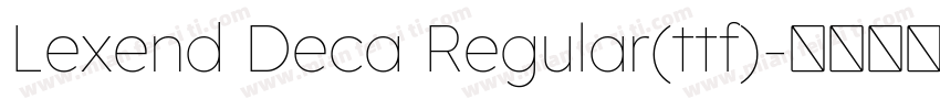 Lexend Deca Regular(ttf)字体转换